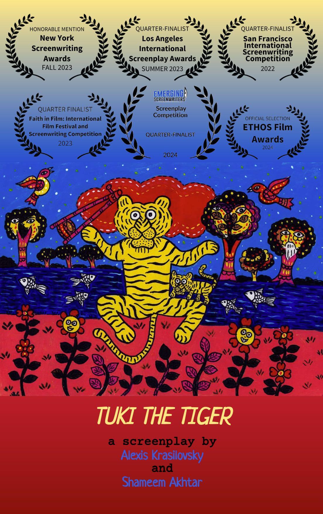 Tuki the Tiger poster and laurels